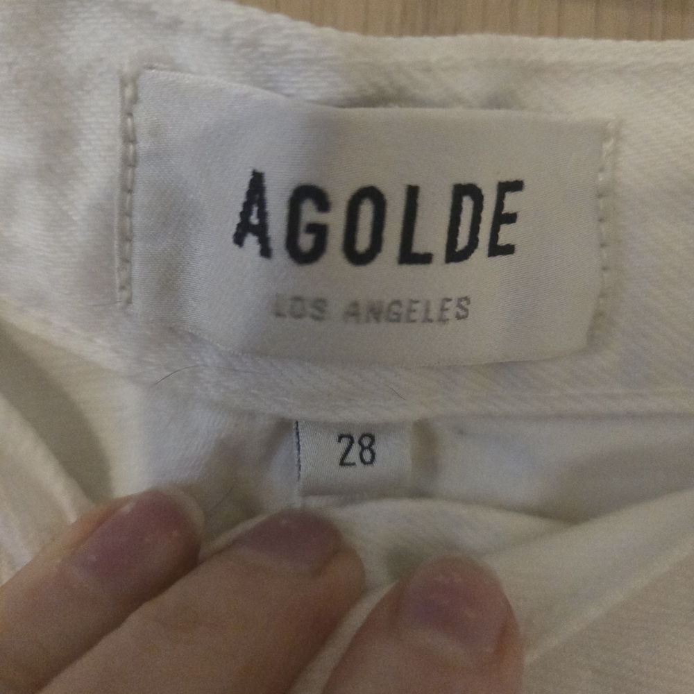 Agolde White Distressed Women's Jeans - Picture 4 of 7